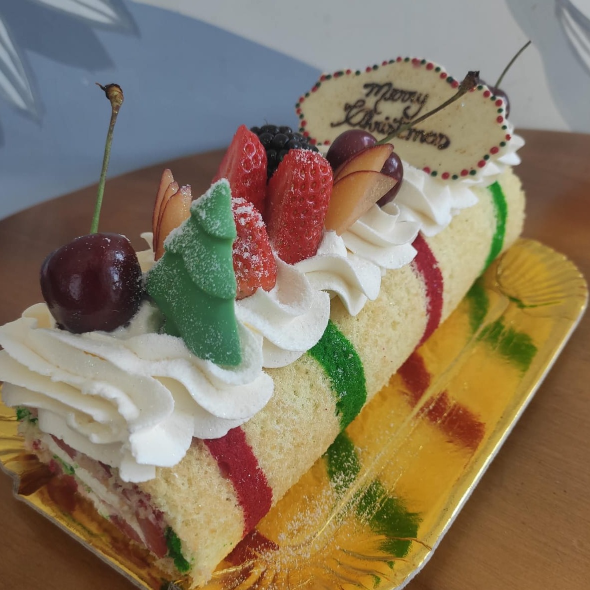 Rollcake Christmas Salada de Frutas