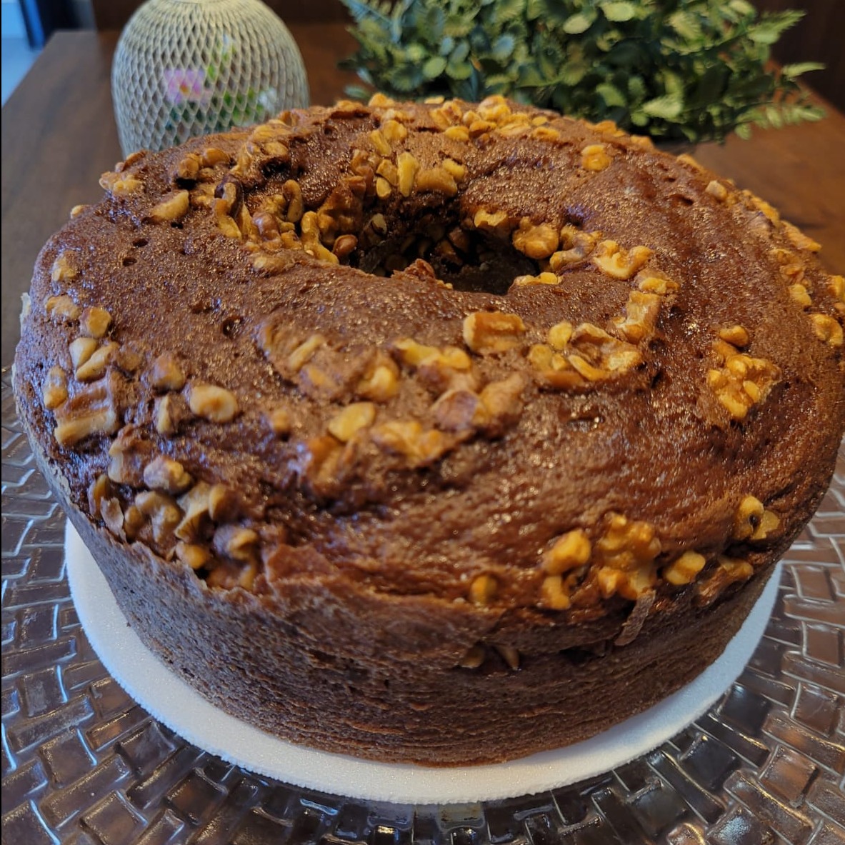 Bolo de Chocolate com Nozes