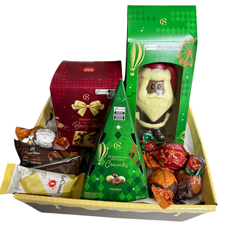 Cesta M Papai Noel Artesanal 