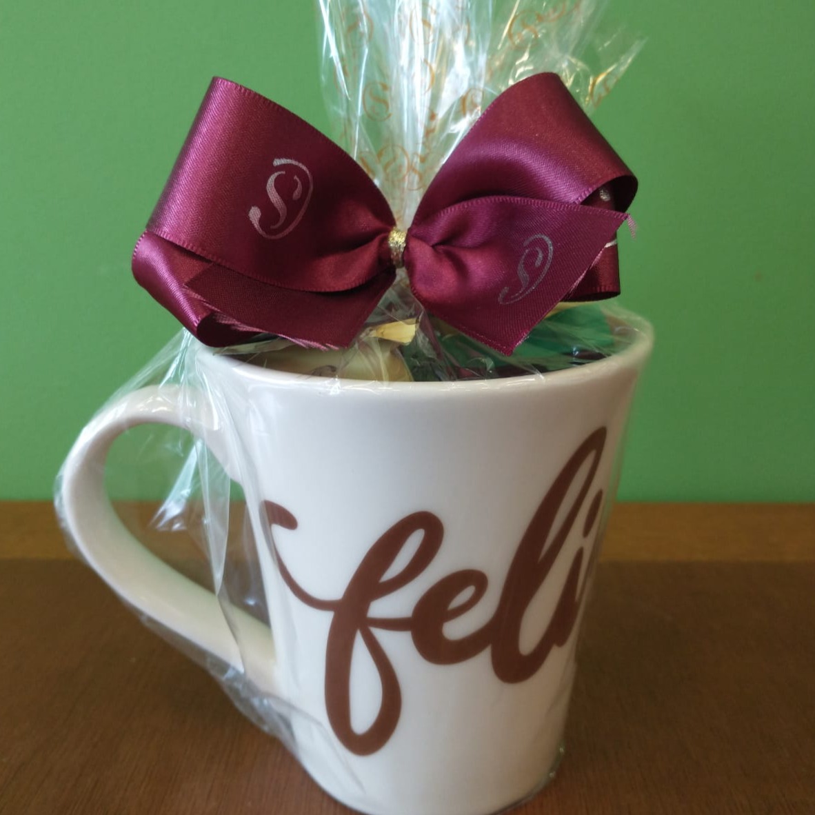 Caneca Feliz Hoje Creme - Cód 13