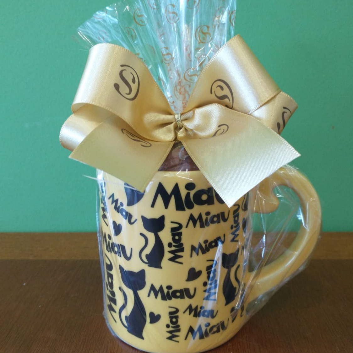 Caneca Miau Amarela - Cód 94