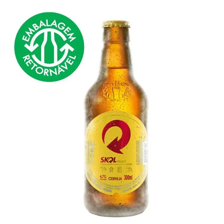 SKOL PILSEN 300ML | APENAS O LIQUIDO