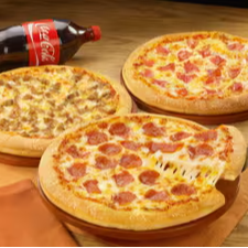 24 Fatias de pizza (sendo 3 pizzas de 8 fatias, até 6 sabores) + Coca 2l
