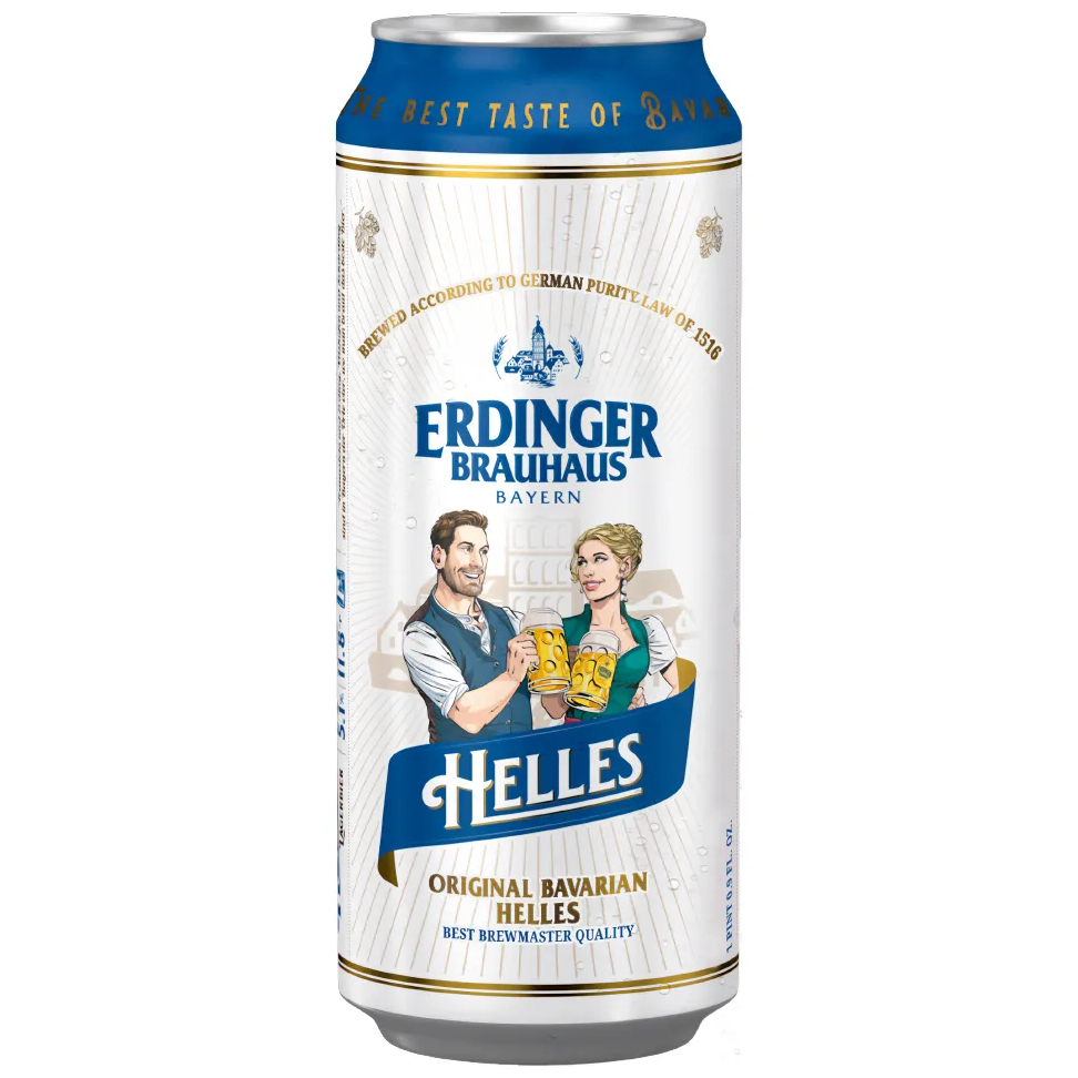 Cerveja Alemã Erdinger Helles Lata 500ml
