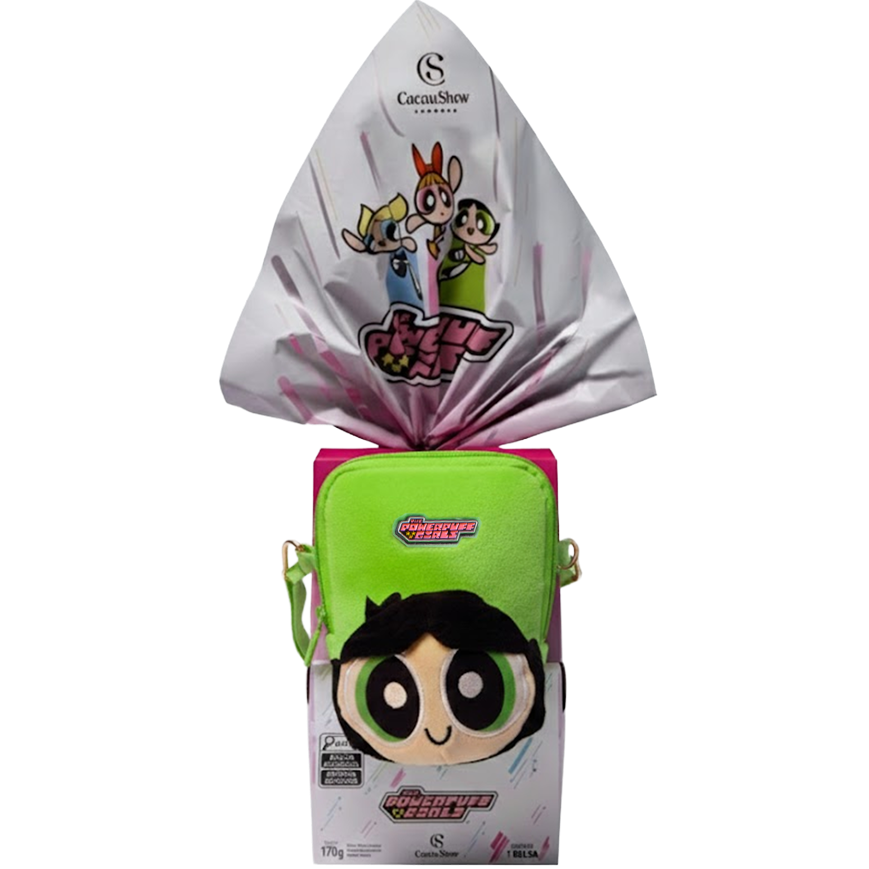 Ovo de Páscoa ao Leite Meninas Superpoderosas Bolsa Docinho 170g(verde)