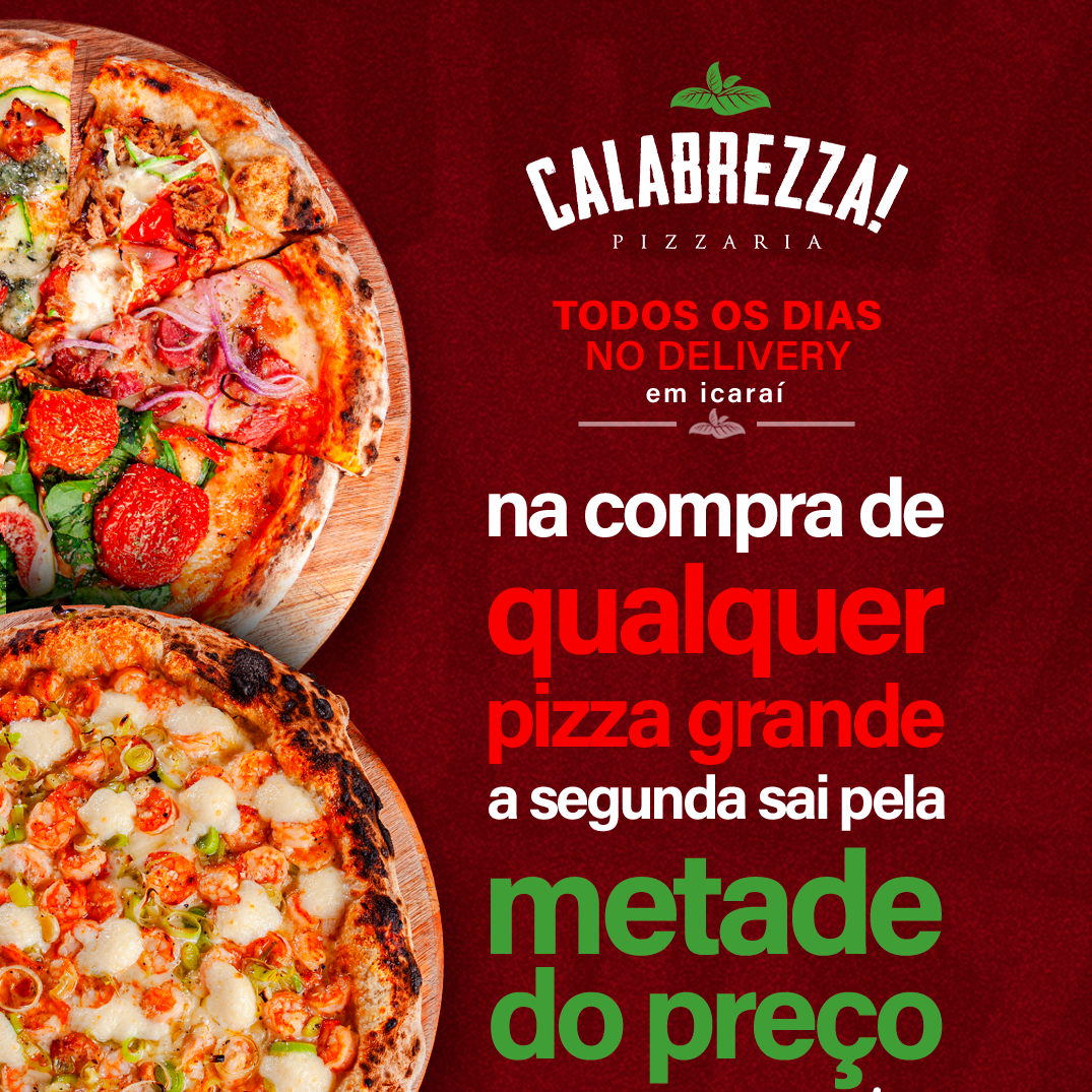 2ª Pizza Grande com 50% OFF