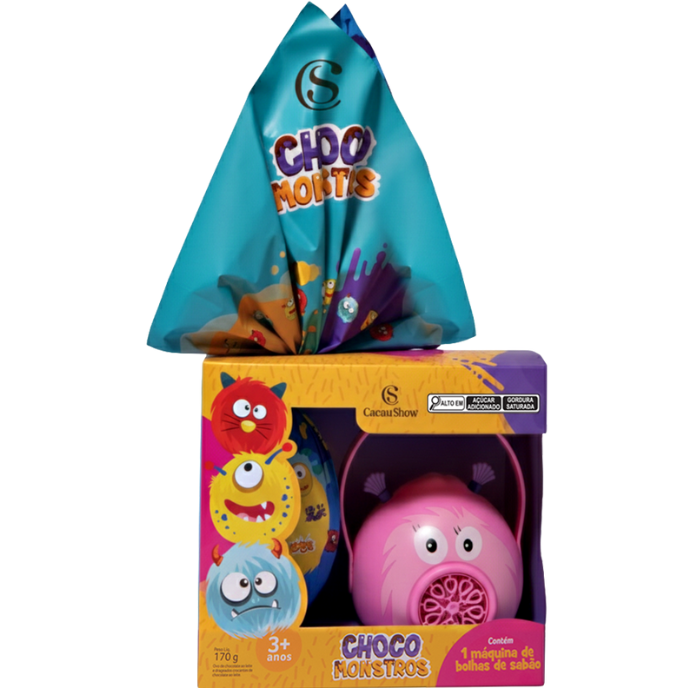 Ovo Bolha de Sabão Chocomonstros Claudete 170g