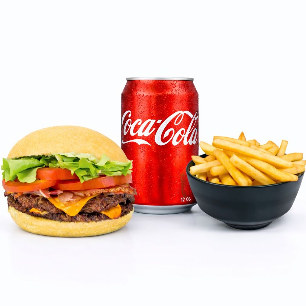 Duplo Tradicional  + Fritas + Coca 