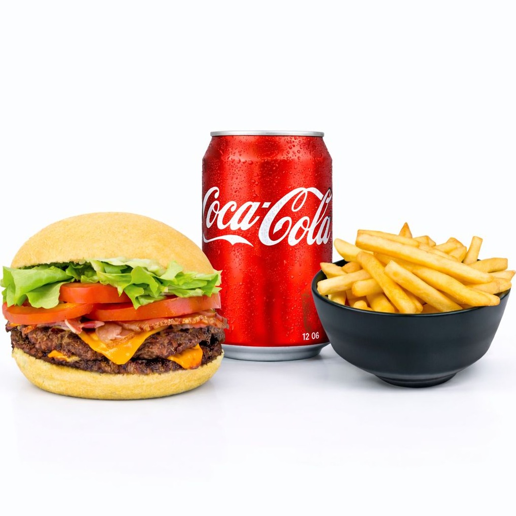 Duplo Tradicional  + Fritas + Coca 