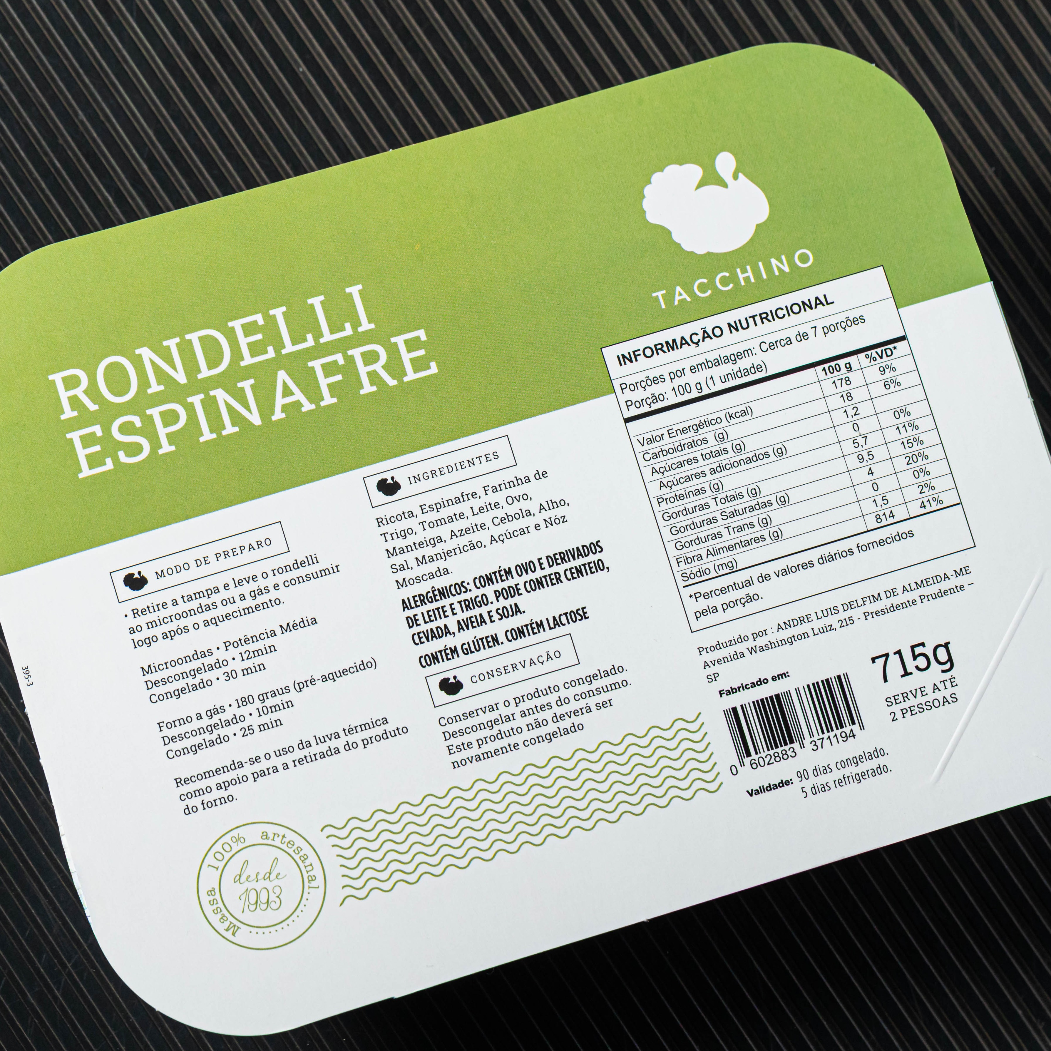 Rondelli de Espinafre (congelado) 