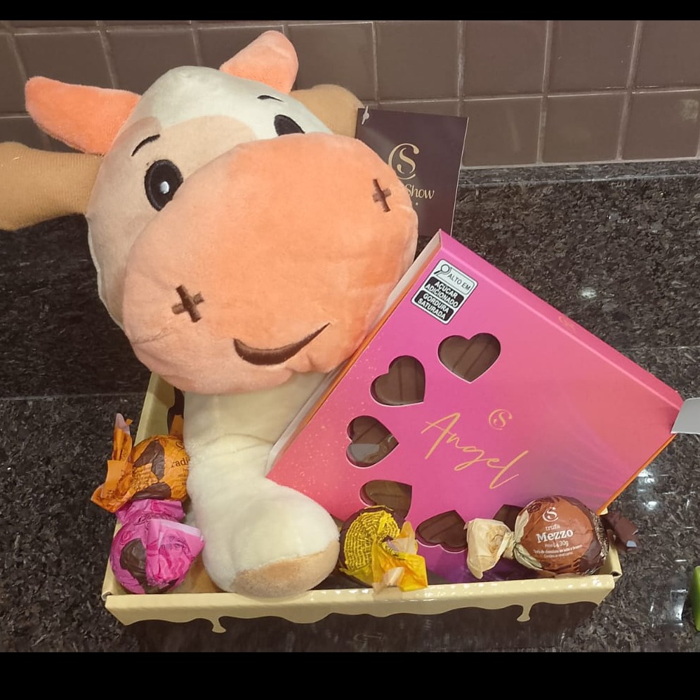 Cesta com pelucia cod 8073