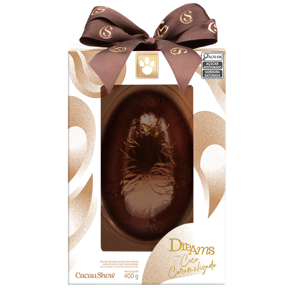 Ovo de Páscoa Dreams Coco Caramelizado 400g