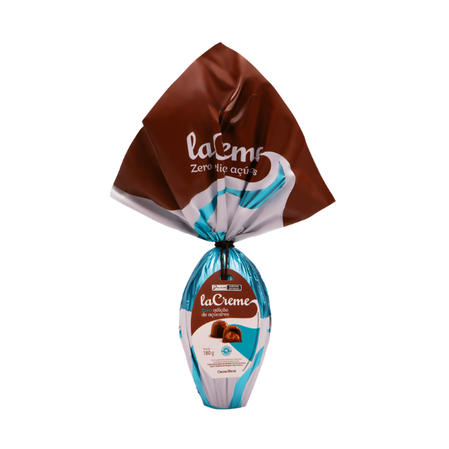 Ovo de Páscoa laCreme ao Leite Zero Adição de Açúcar 180g