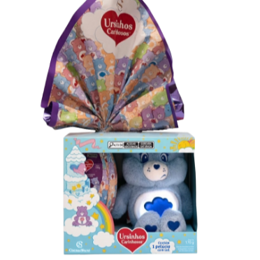 Ovo de Páscoa ao Leite Pelúcia Zangadinho com LED Ursinhos Carinhosos 170g