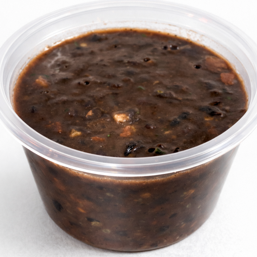 Feijão preto com bacon e calabresa - pote 250ml /congelado 