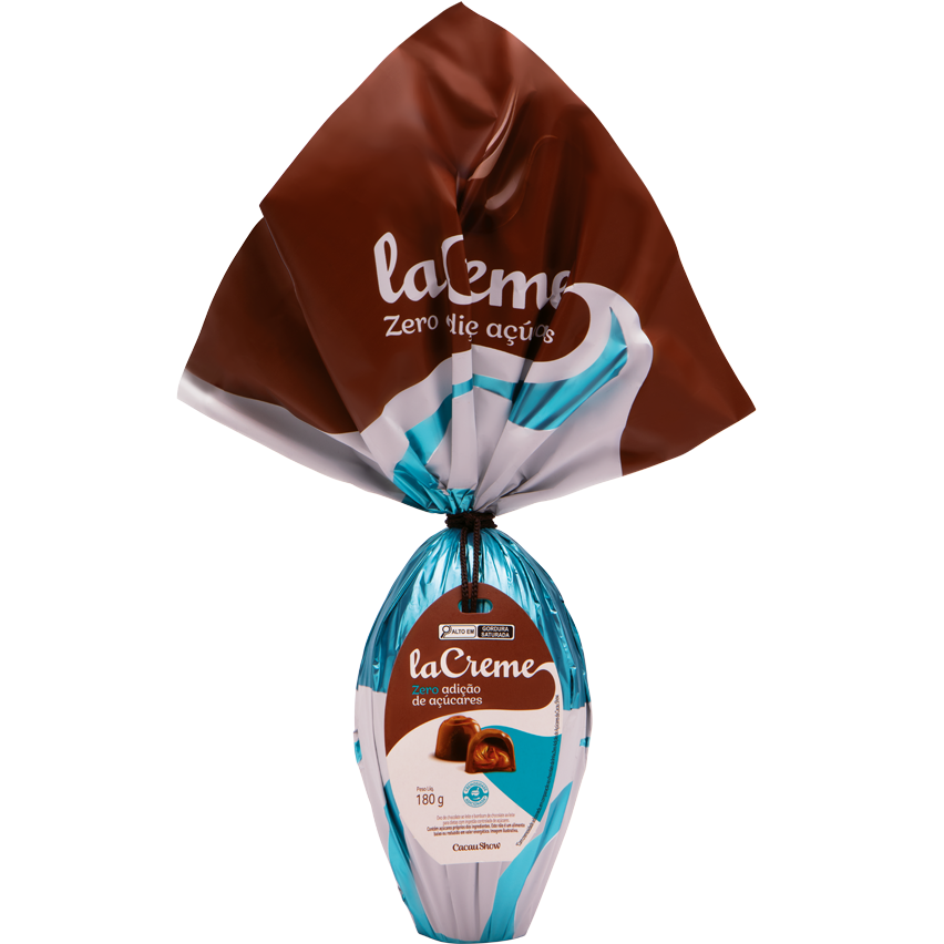 Ovo de Páscoa laCreme ao Leite Zero Adição de Açúcar 180g