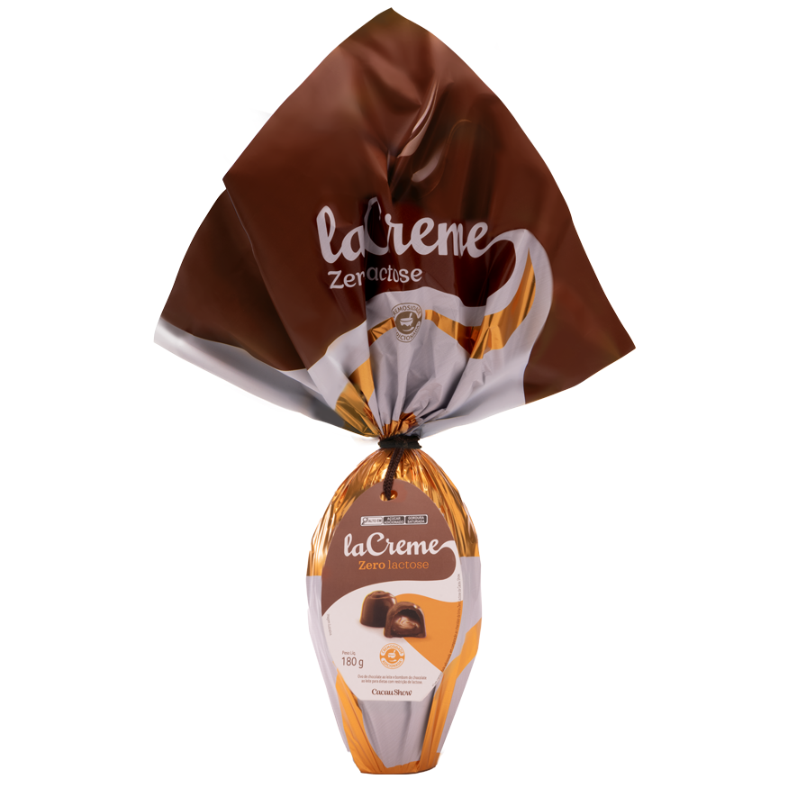 Ovo de Páscoa laCreme ao Leite Zero Lactose 180g