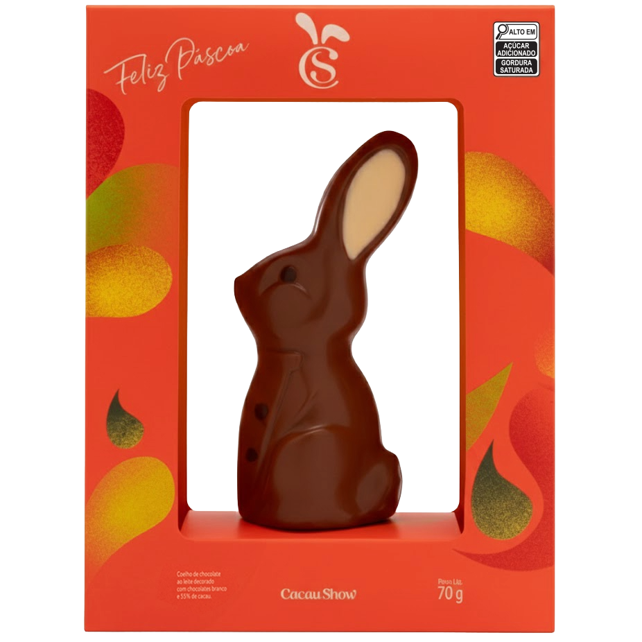 Coelho Artesanal Cacau Magia ao Leite 70g