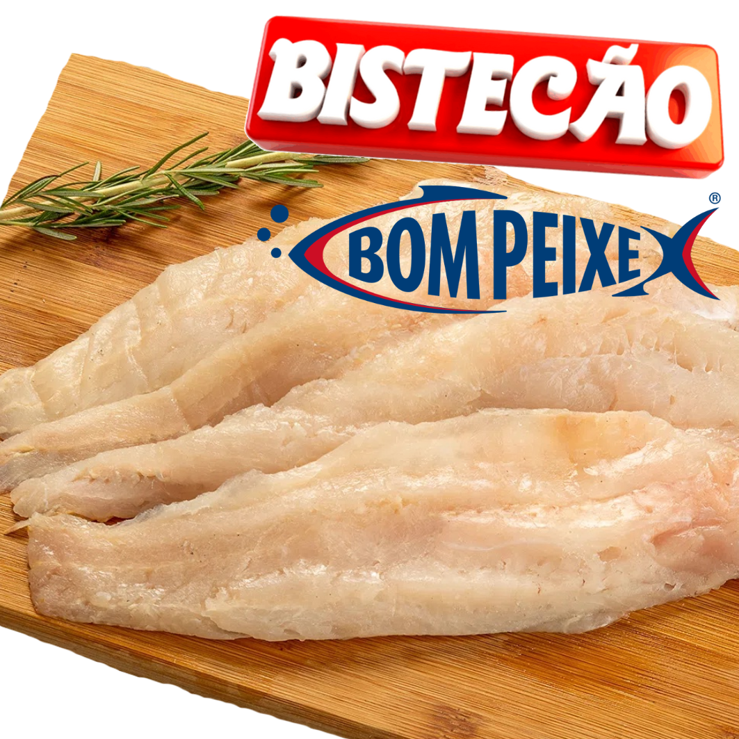 1kg FILÉ DE MERLUZA CONGELADO (marca Bom Peixe-granel)