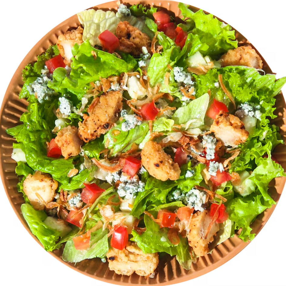 Salada de frango empanado e gorgonzola: Honey Crispy