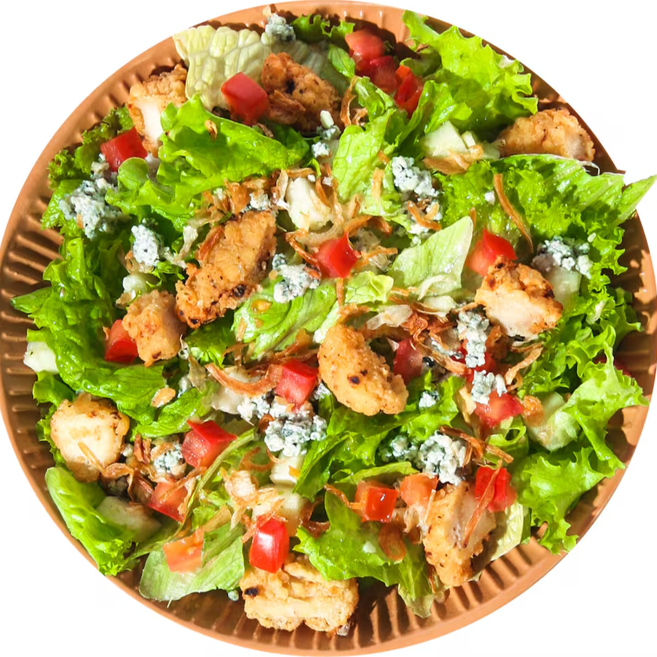 Salada de frango empanado e gorgonzola: Honey Crispy