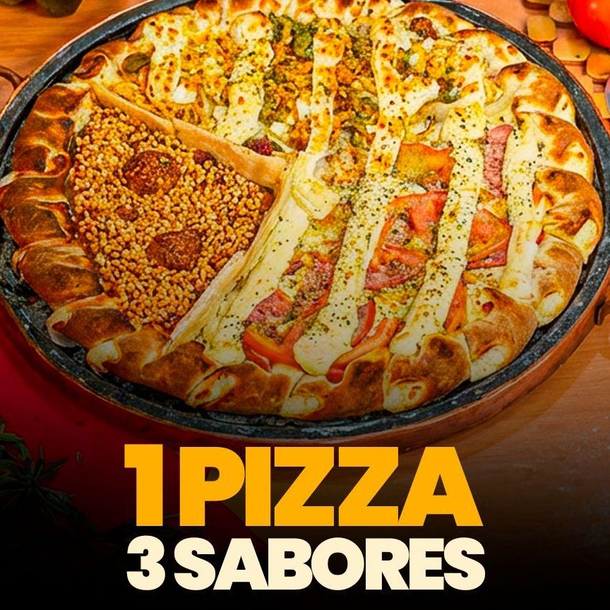 1 PIZZA 3 SABORES + KUAT 5,00