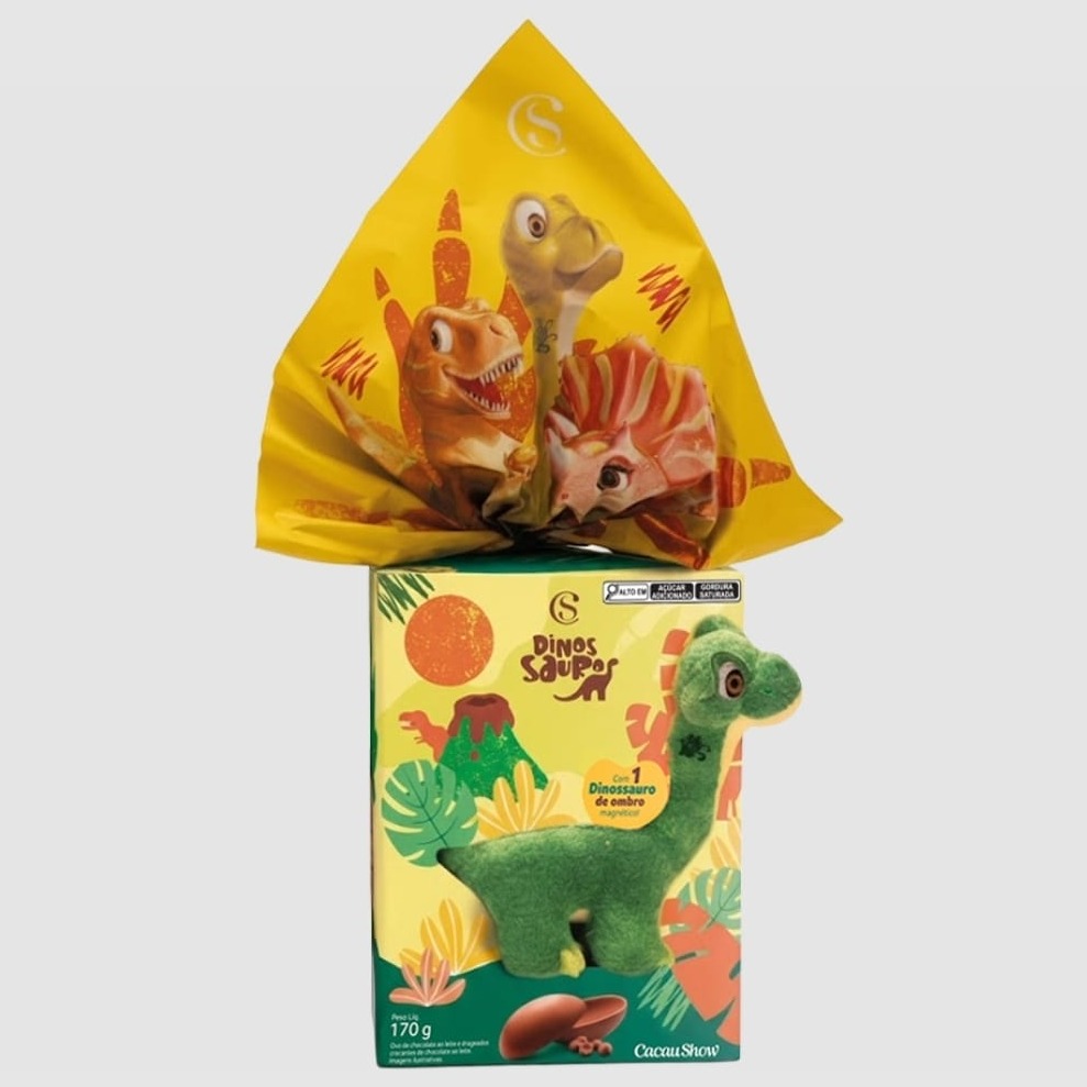 Ovo Pelucia com Imã Dinossauro Dylan 170g 