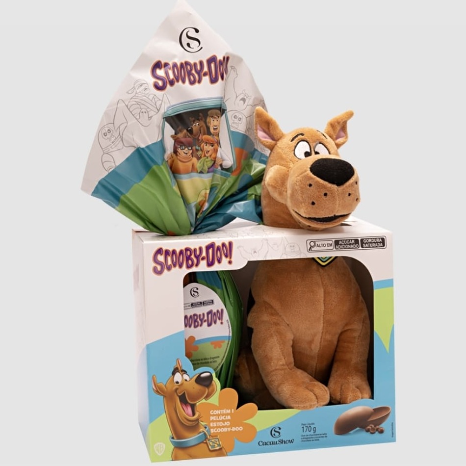 Ovo pelúcia estojo Scooby-doo 170g