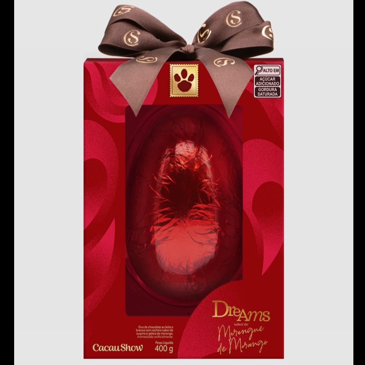 Ovo dreams merengue de morango 400g