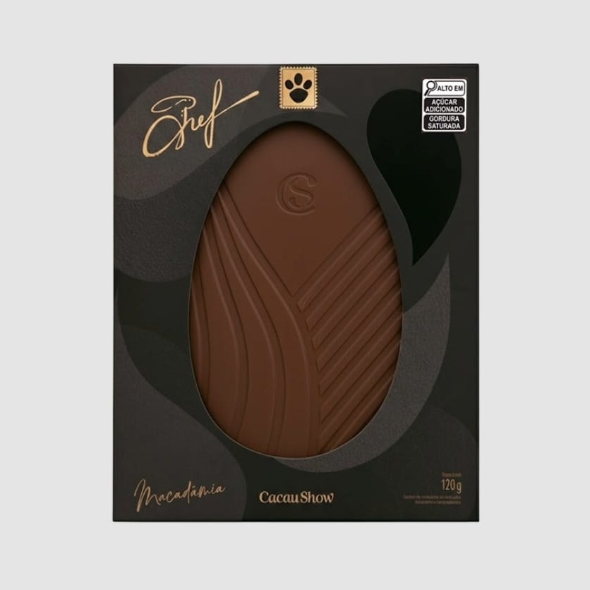 Tablete do chef ao leite com macadâmia 120g