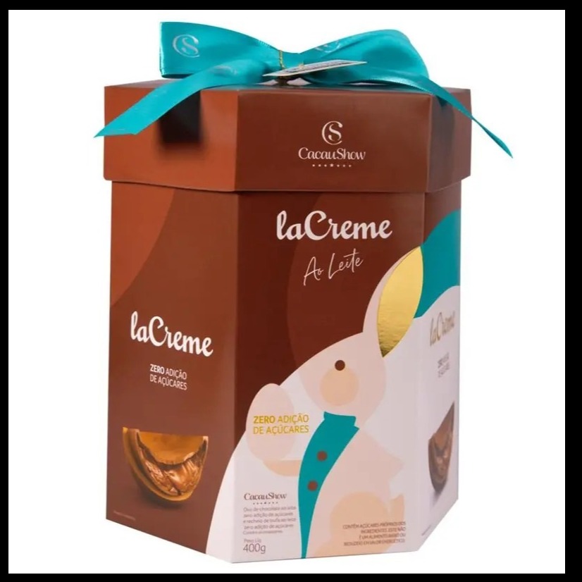 Ovo Lacreme Recheado zero açúcar 400g