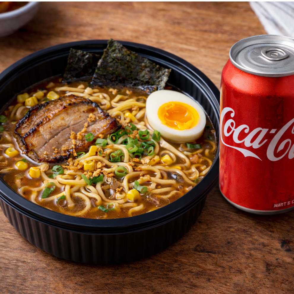 1 lamem shoyu (300gramas) + 1 bebida grátis!