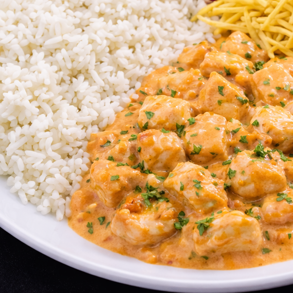 Marmita economica strogonoff de frango 