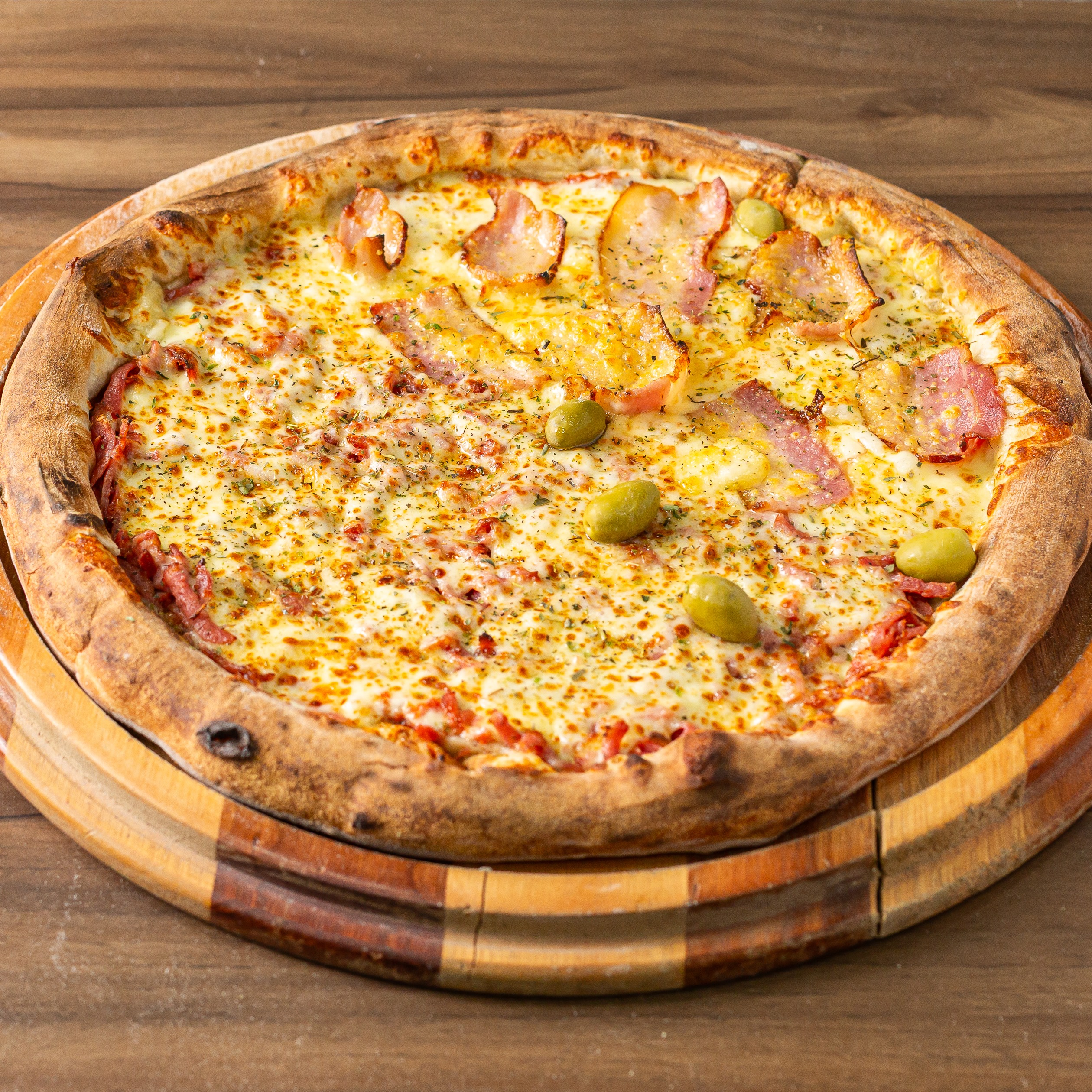 PIZZA GRANDE < 1/2 BACON 1/2 CALABRESA 2>