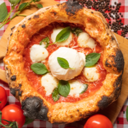 Pizza Margherita com burrata