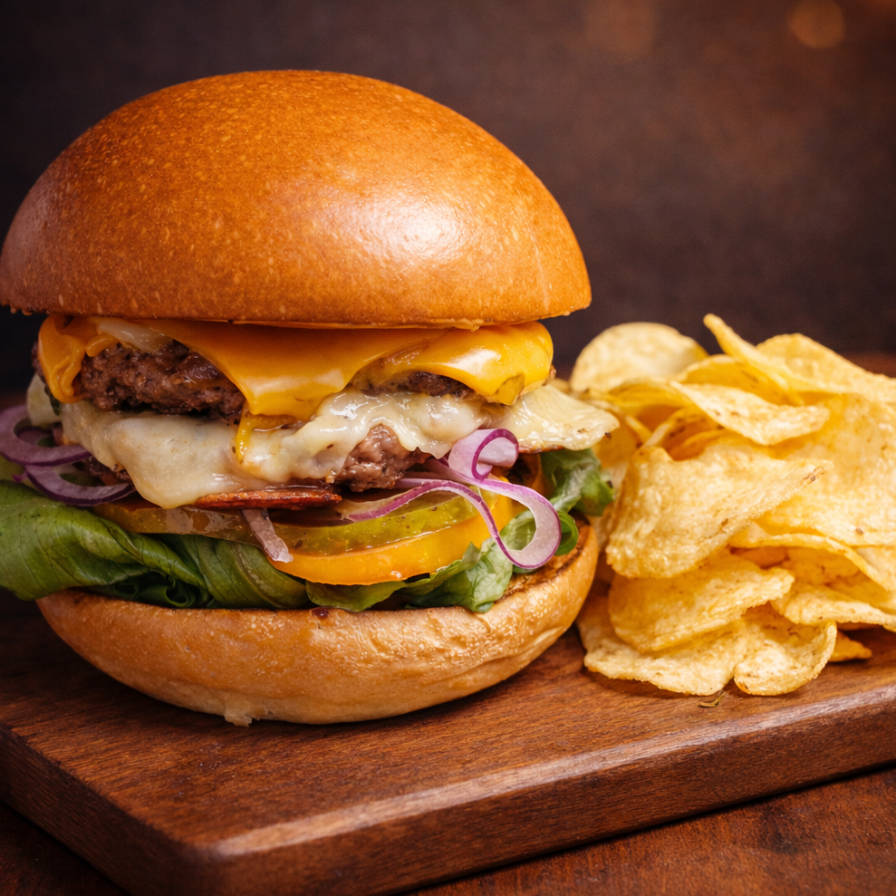 Cheese bacon salada - combo