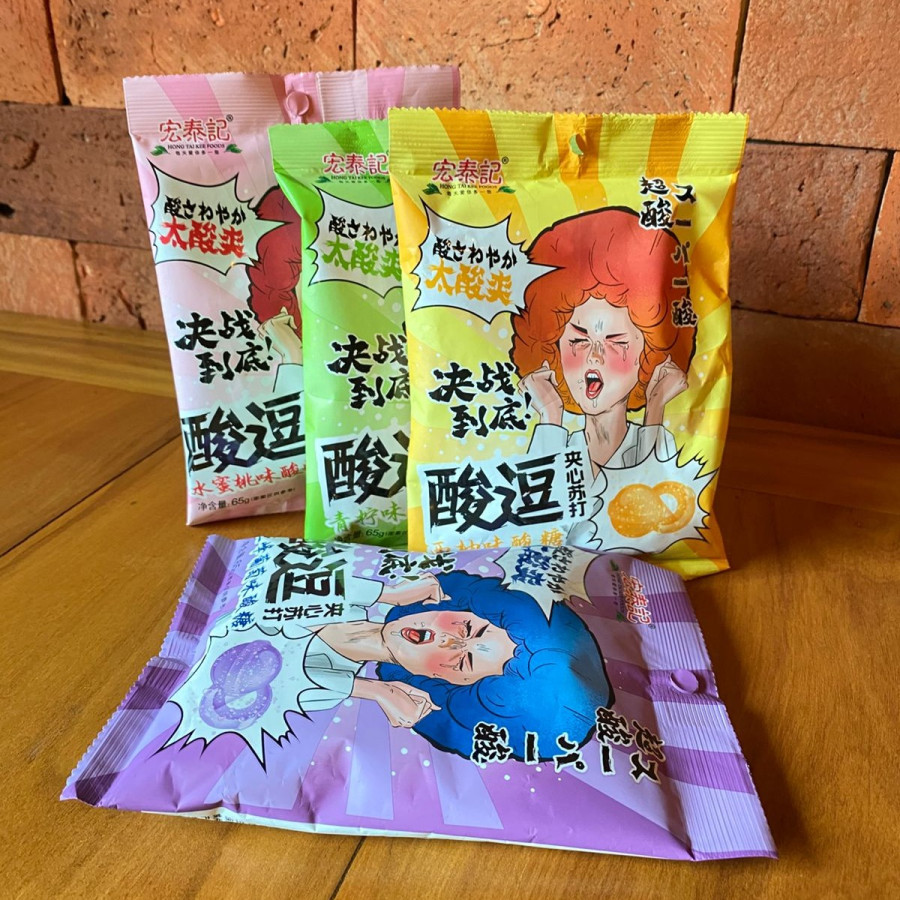 BALA AZEDA GRANDE ( limao,pessêgo,uva e laranja)