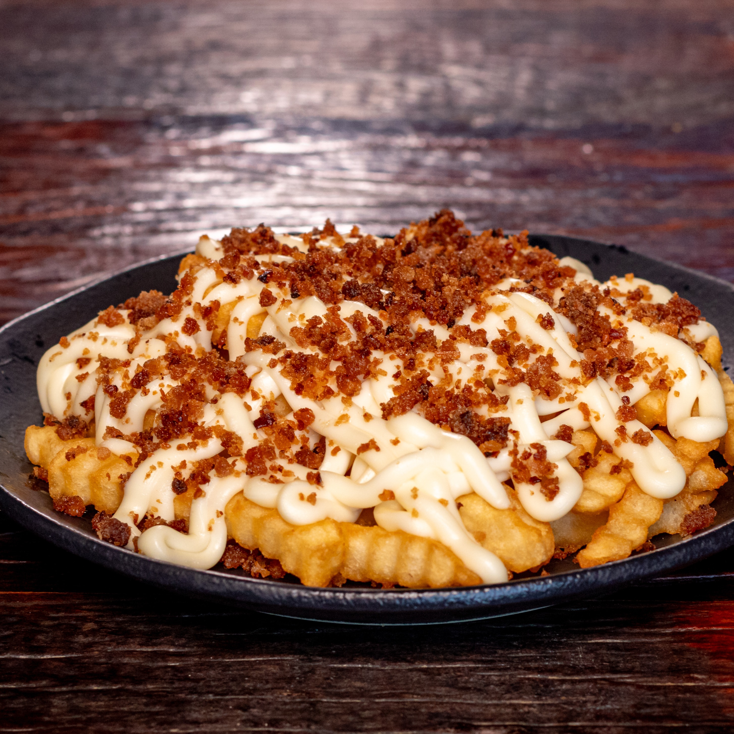 Batata frita com Catupiry e bacon