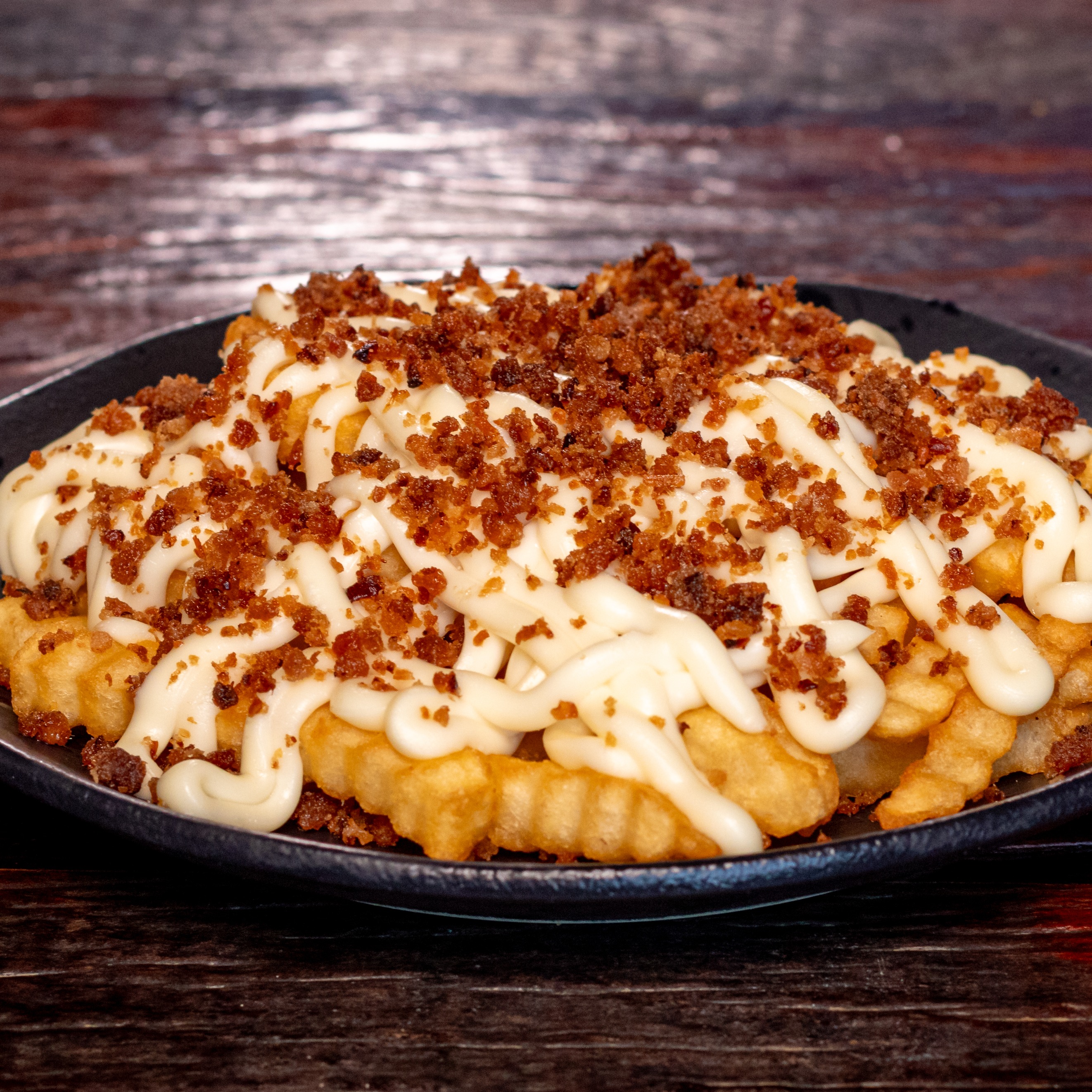 Batata frita com Catupiry e bacon