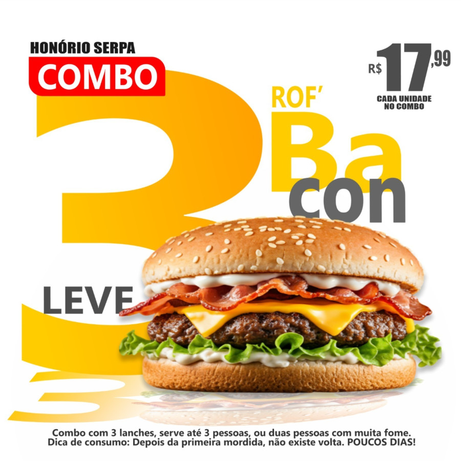 COMBO 3 ROF' BACON!