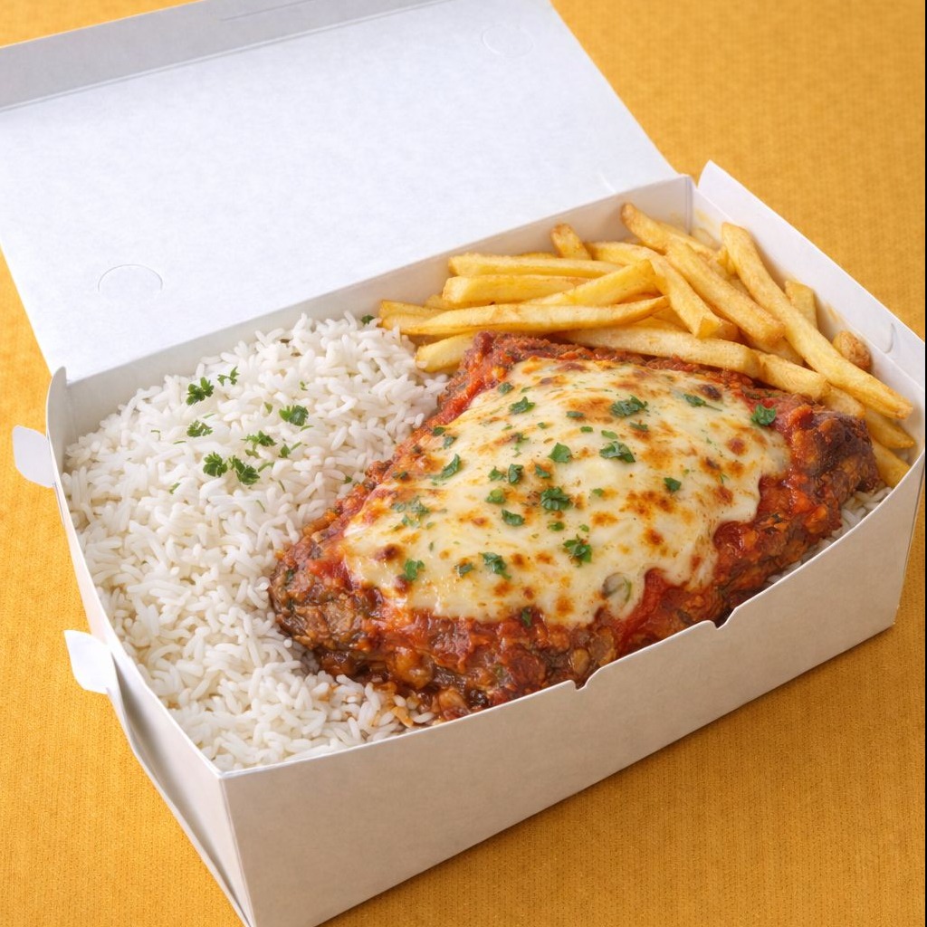  Parmegiana de Carne com Batata Frita