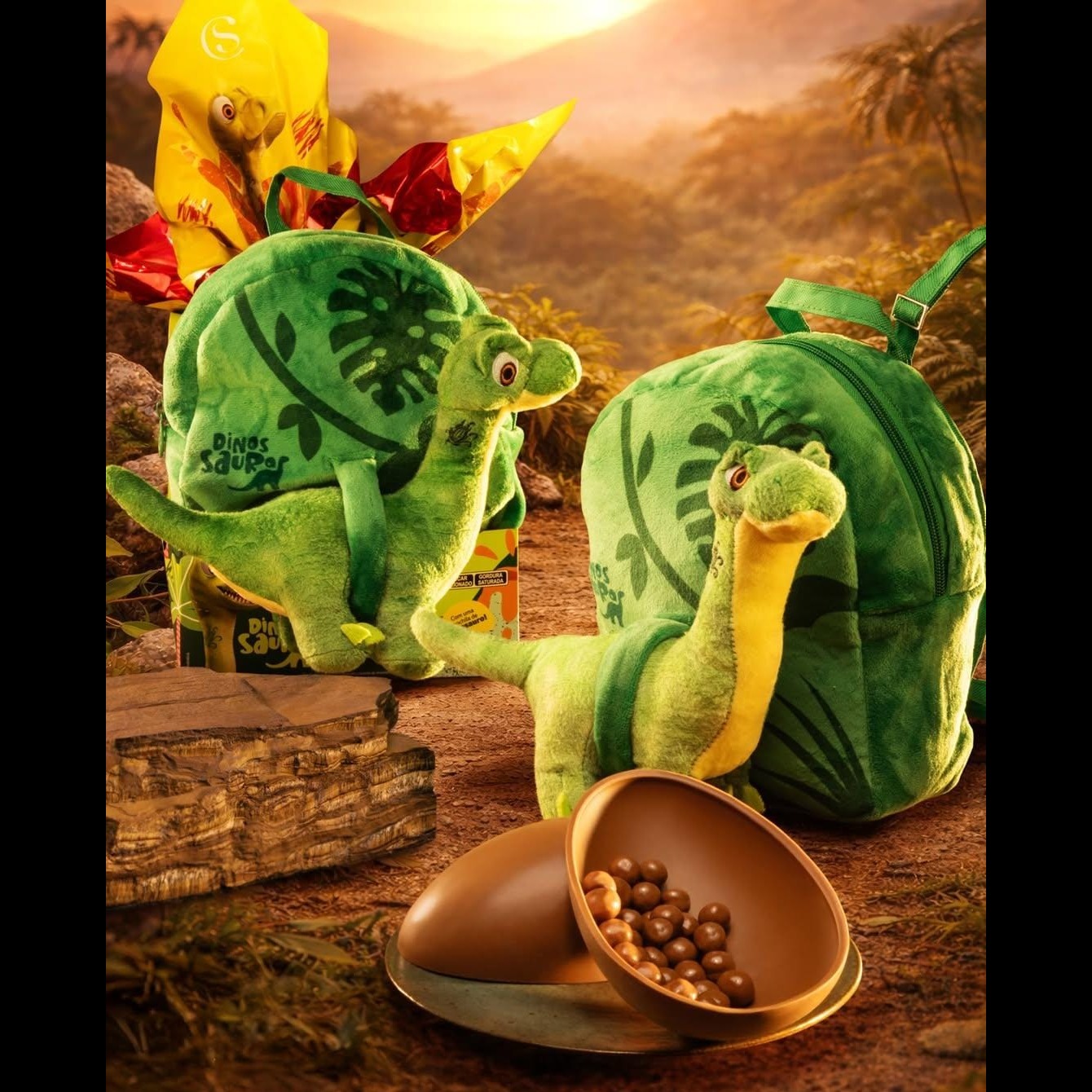 Ovo de Páscoa ao Leite Mochila Dino 