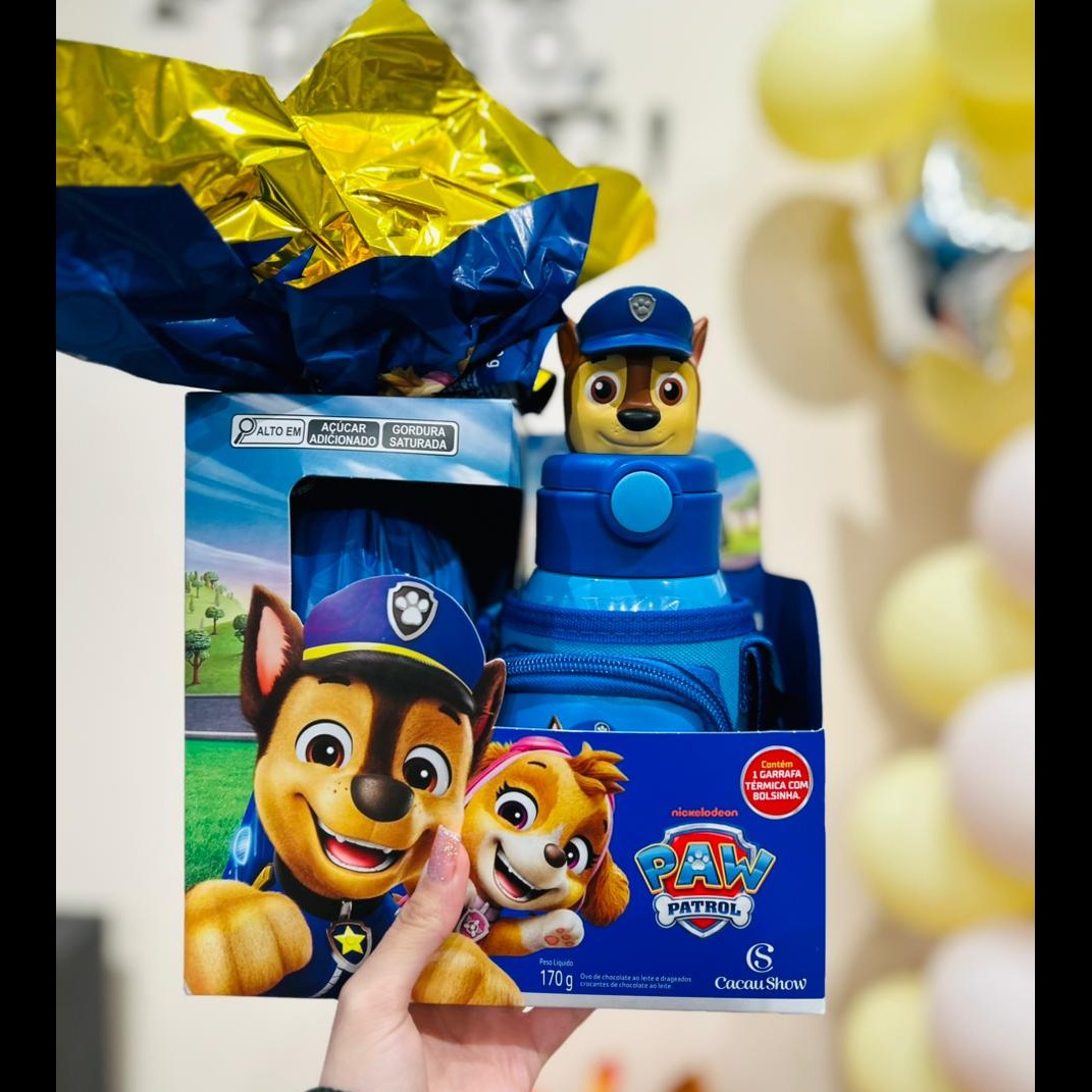 Ovo de Páscoa 170g Patrulha Canina Garrafa  Chase 
