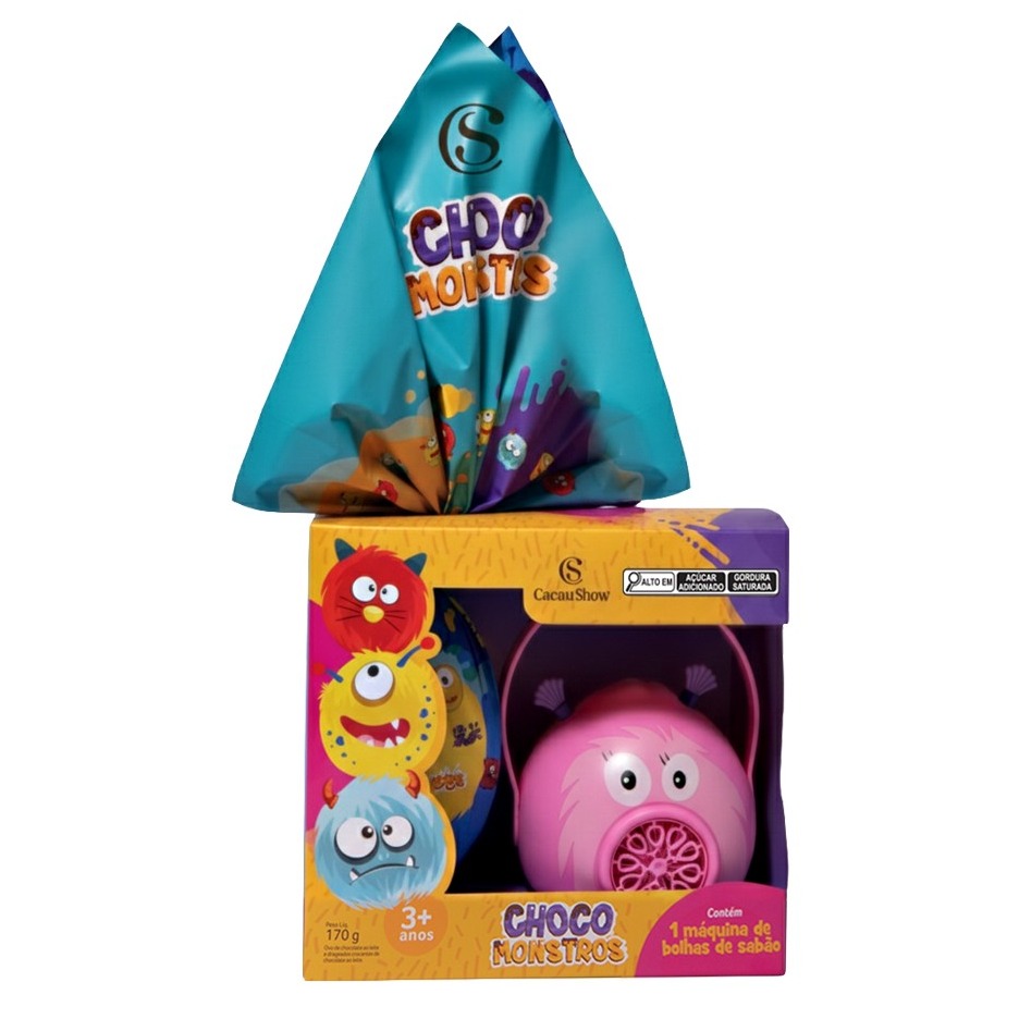 Ovo de Páscoa Bolha de Sabão Claudete 170g