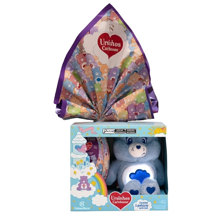 Ovo de Páscoa Pelúcia Zangadinho com Led  170g 