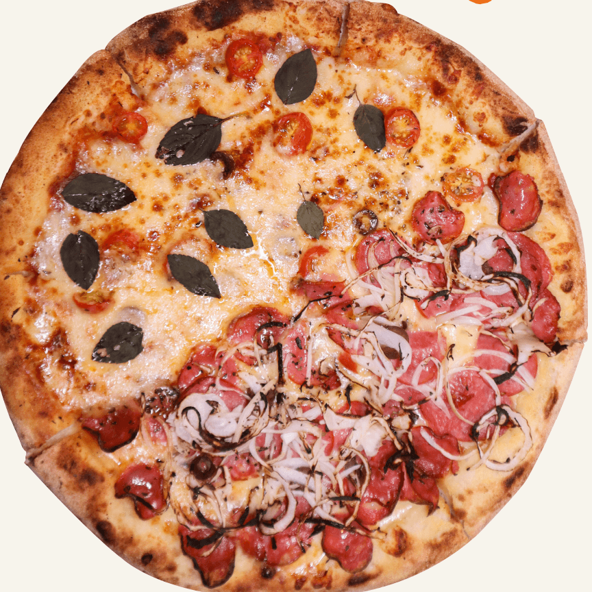 Marguerita/ Calabresa c/ Queijo (Grande - 8 fatias)