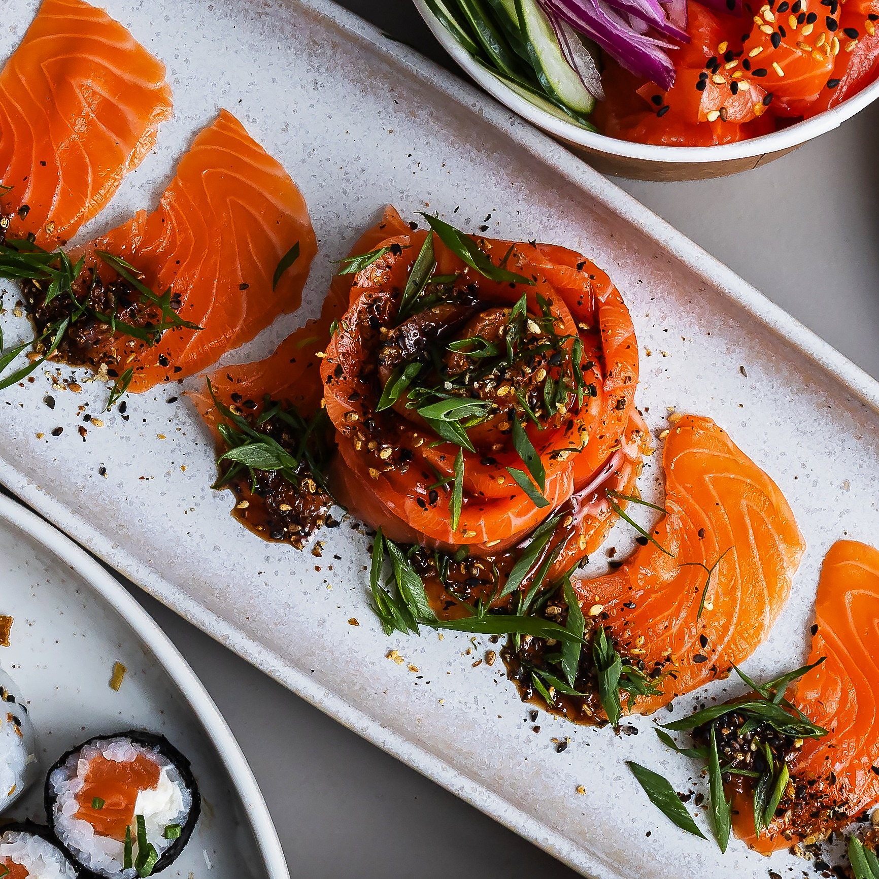 Carpaccio de Salmão - 8 Lâminas