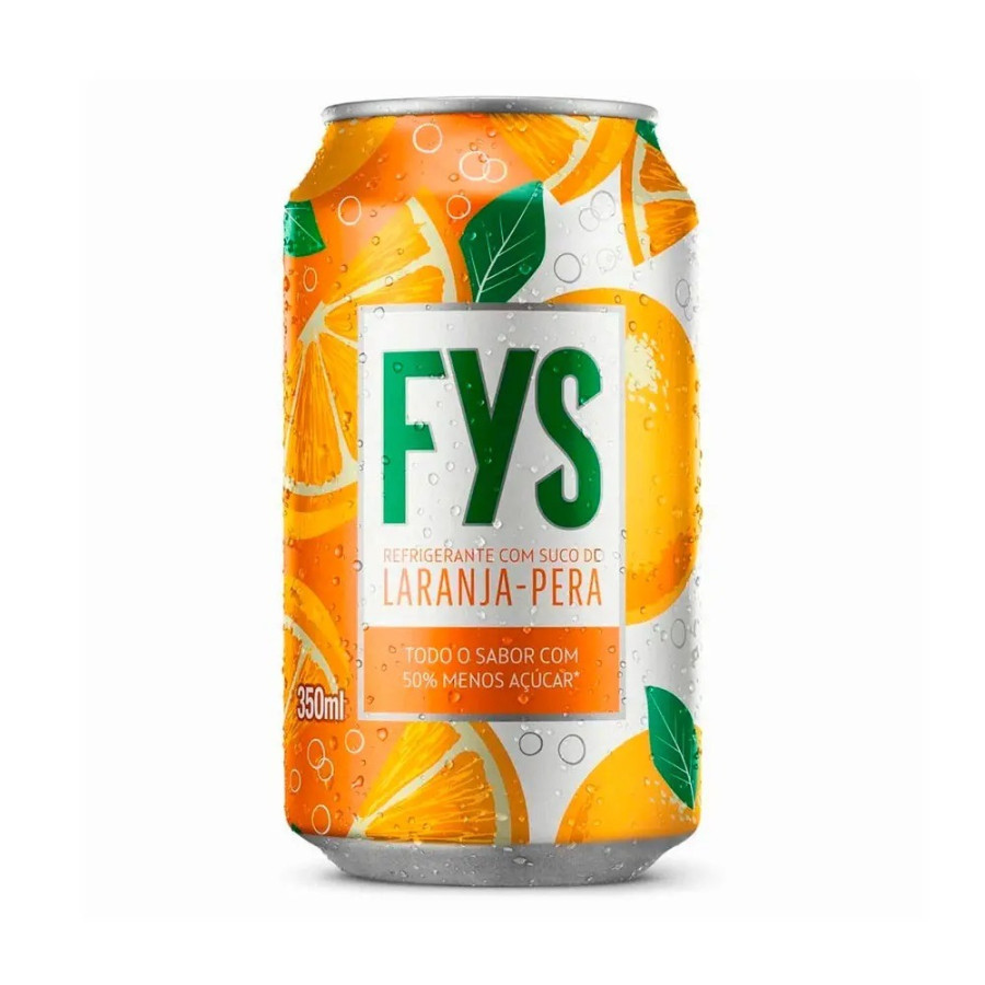 REFRIGERANTE FYS DE LARANJA PERA 350ML