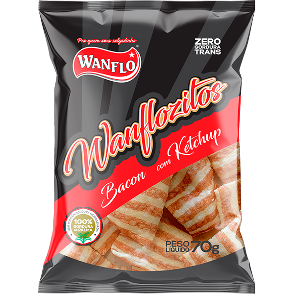 WANFLOZITOS KETCHUP COM BACON 70G