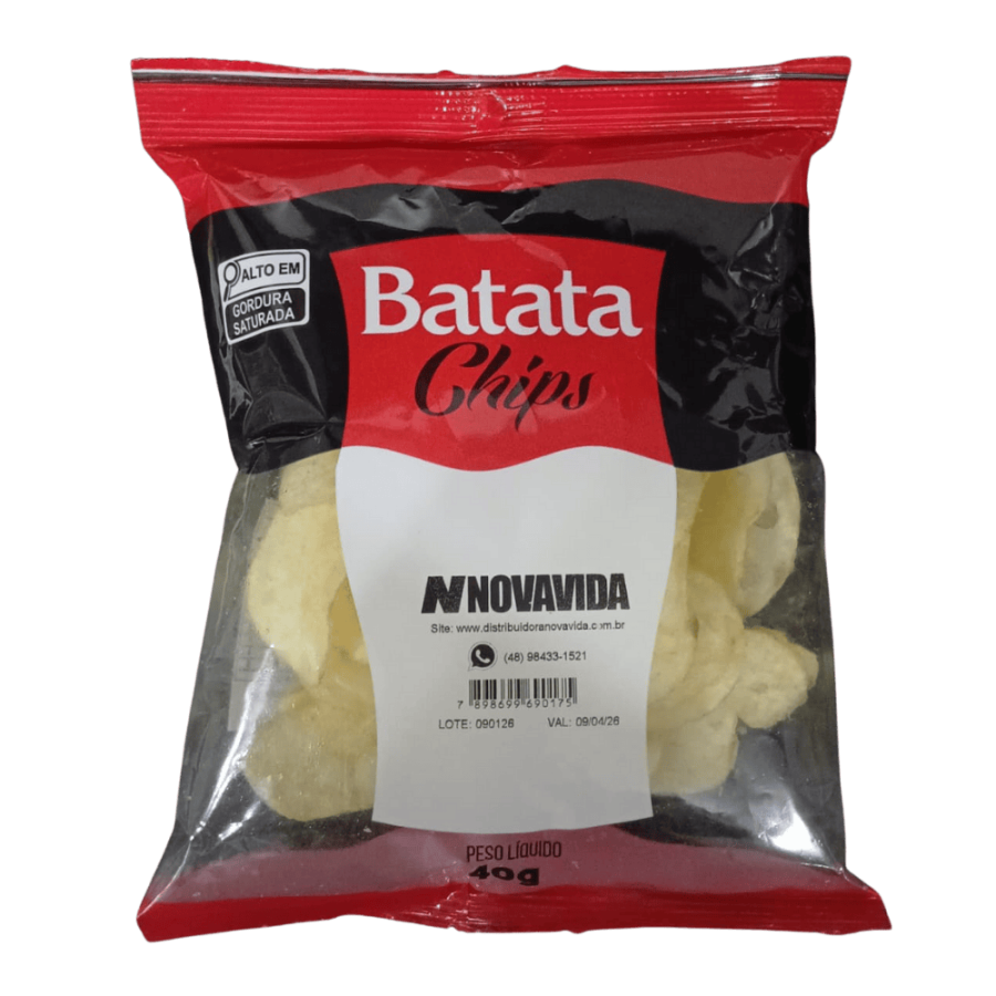 BATATA CHIPS NOVA VIDA 40G